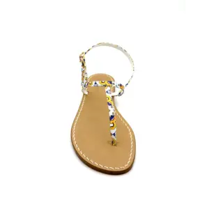 sandali classici - Caprese Pelle Maiolica vista frontale- sandalibellogrtodgrado