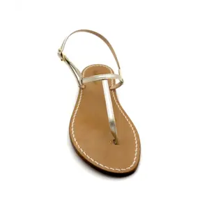 sandali classici - Caprese Pelle Platino vista frontale - sandalibellogrtodgrado