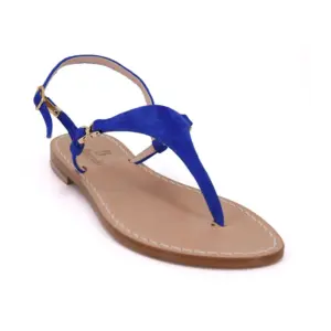 sandali classici - camoscio blu capri-latertale-sandalibellogrtodgrado