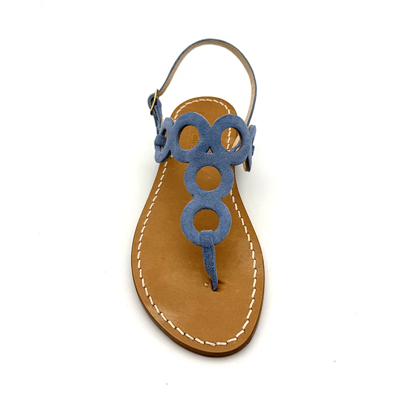 sandali classici - cerchi blu -frontale-sandalibellogrtodgrado