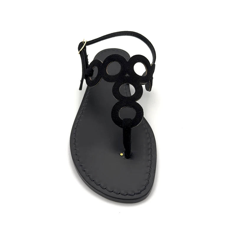 sandali classici - cerchi nero -frontale-sandalibellogrtodgrado