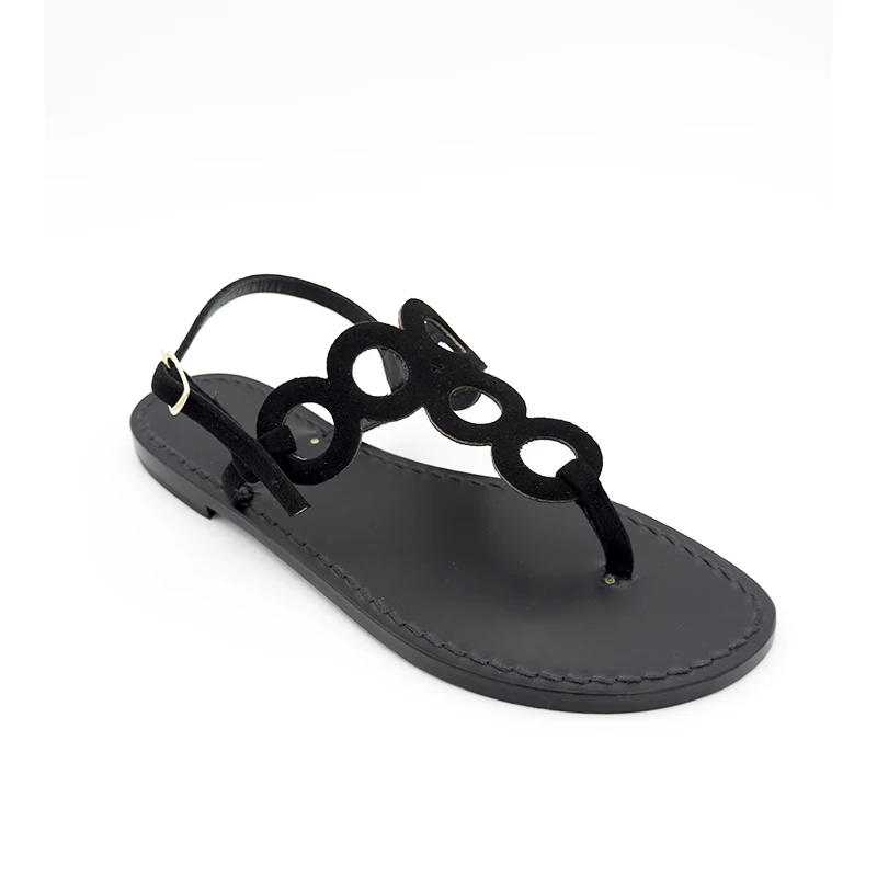 sandali classici - cerchi nero -laterale-sandalibellogrtodgrado