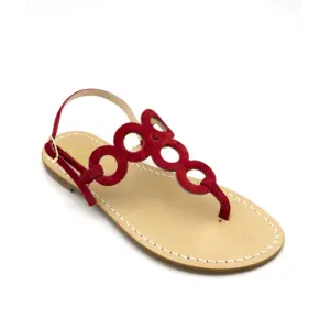 sandali classici - cerchi rosso -laterale-sandalibellogrtodgrado