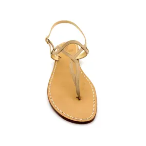 sandali classici - costiera Pelle Beige frontale-sandalibellogrtodgrado