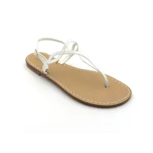 sandali classici - costiera Pelle Bianco laterale-sandalibellogrtodgrado