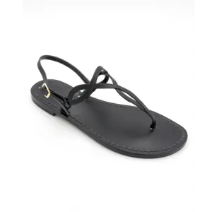 sandali classici - costiera Pelle Nero laterale-sandalibellogrtodgrado