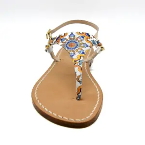sandali classici - pelle maiolica-frontale-sandalibellogrtodgrado