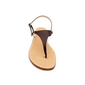 sandali classici - triangolo Pelle Testa di Moro frontale-sandalibellogrtodgrado