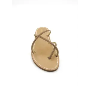 sandali ciabattine - miami - bronzo frontale - sandalibellogrado