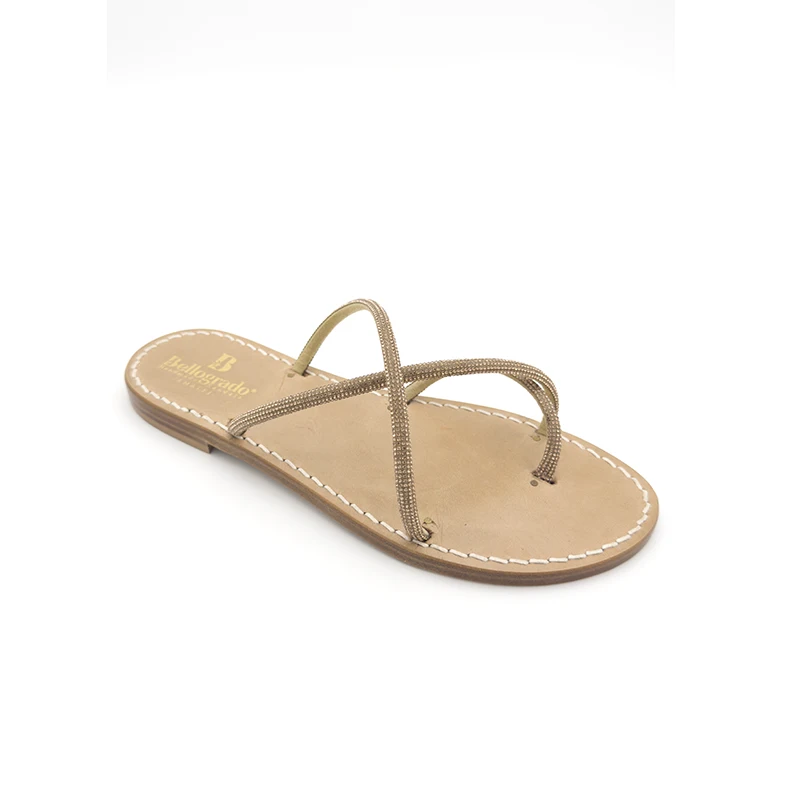 sandali ciabattine - miami - bronzo laterale - sandalibellogrado