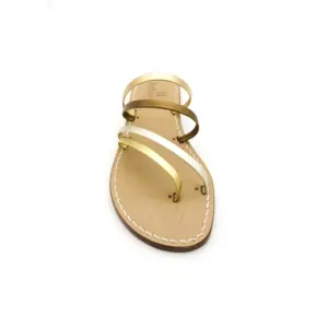 sandali ciabattine - parigi - orobronzo frontale - sandalibellogrado