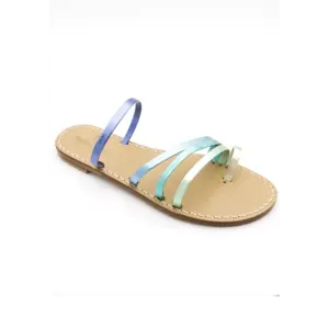 sandali ciabattine - tokyo pelle multicolorblu laterale - sandalibellogrado