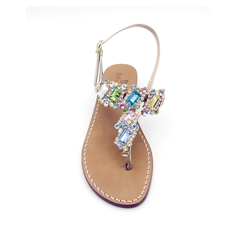 sandali gioiello faraglioni multicolor - frontale sandalibellogrado