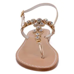 sandali gioiello positano - oro frontale - Sandali Bellogrado Amalfi