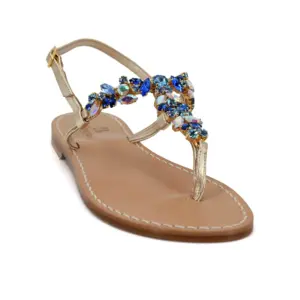 sandali gioiello praiano - blu - Sandali Bellogrado Amalfi