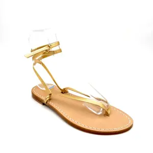 sandali schiava - afrodite pelle Oro laterale - sandalibellogrado