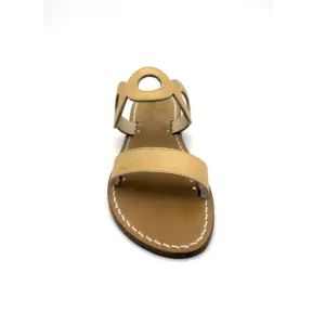 sandali doppia fascia - anni 70 - cuoio frontale - sandalibellogrado