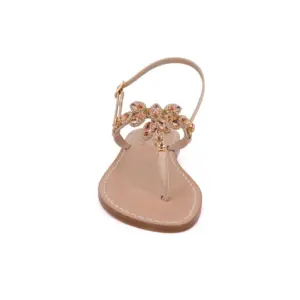 sandali gioiello amalfi - oro rosa frontale- Bellogrado Amalfi