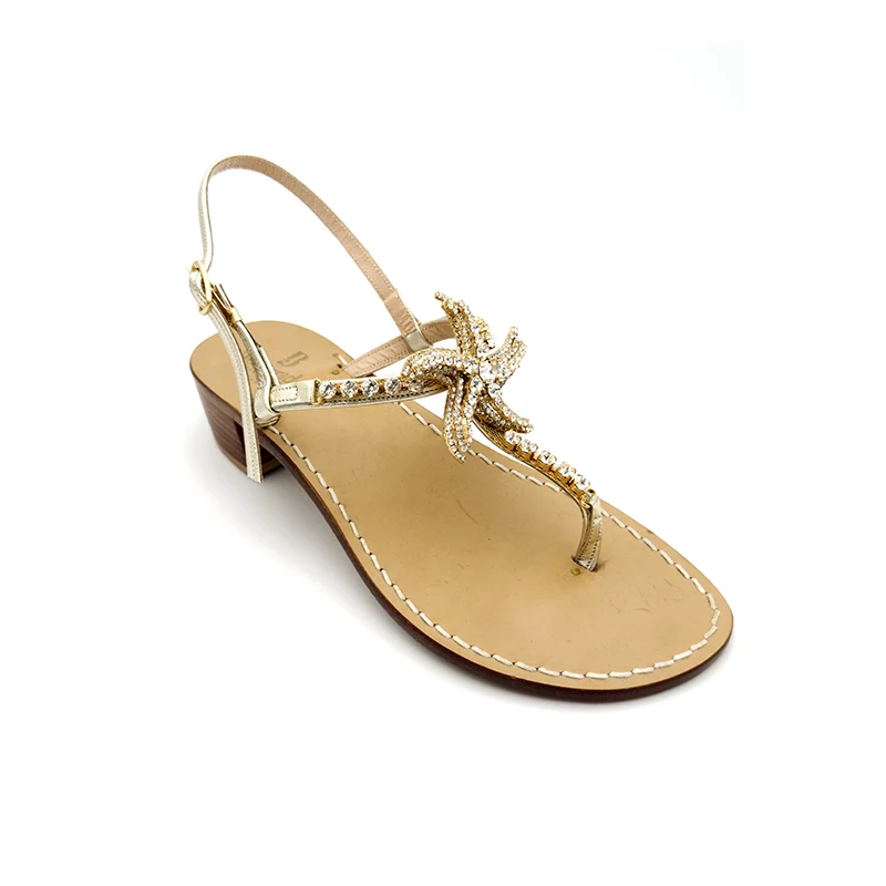 sandali gioiello praiano platino - laterale sandalibellogrado